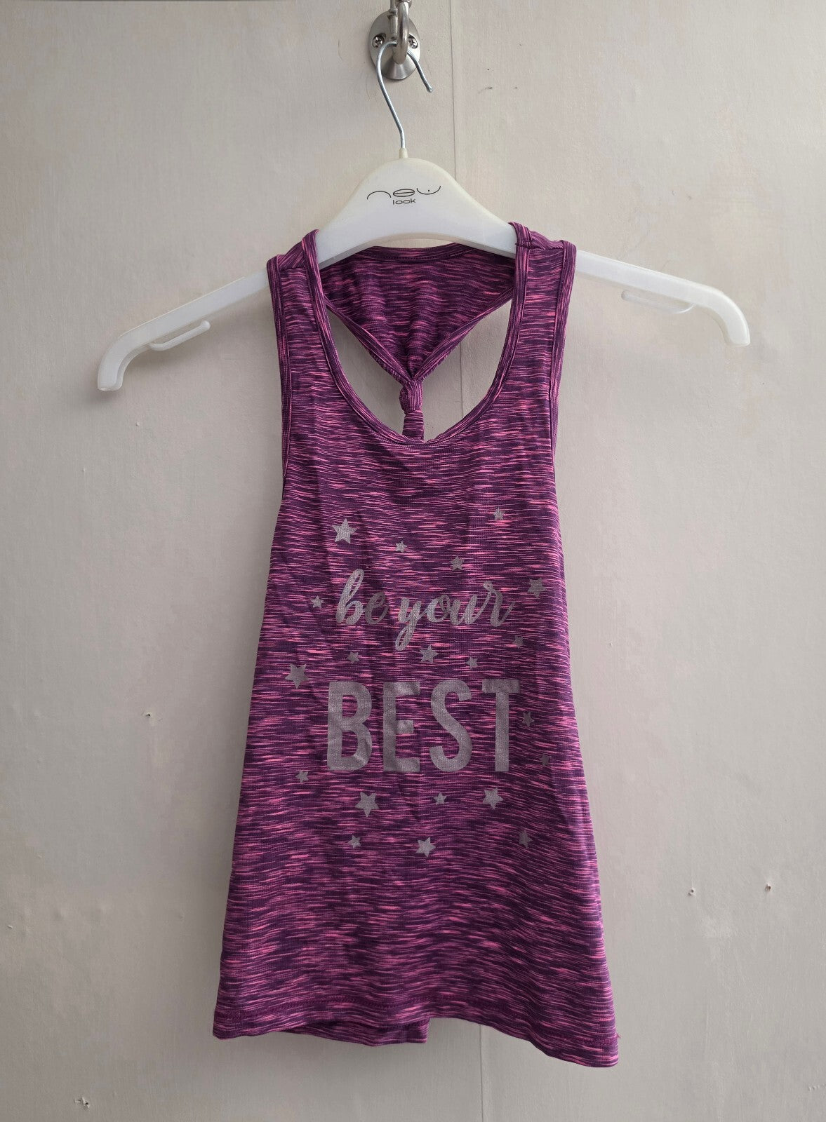 George Girls Purple 'Be Your Best' Gym Vest 5-6 Years