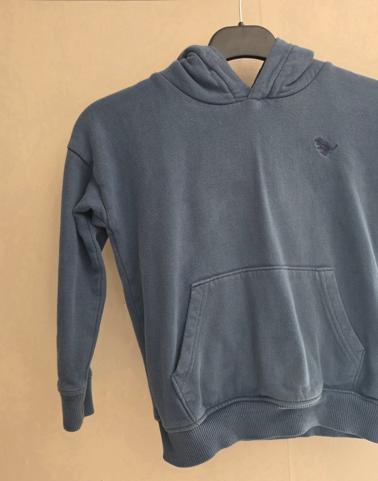 Next Boys Light Blue Dinosaur Front Pocket Pullover Hoodie Age 5-6 Years