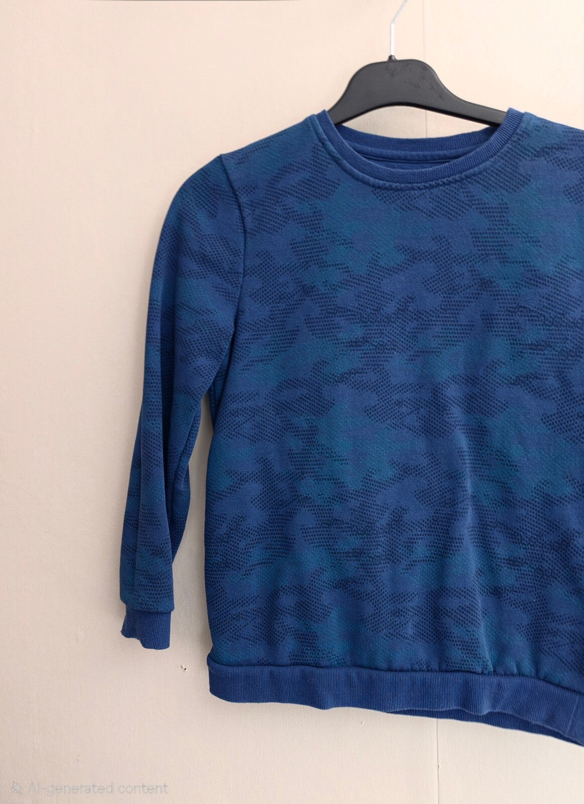 Primark Boys Blue Camouflage Sweatshirt Jumper Age 10-11 Years