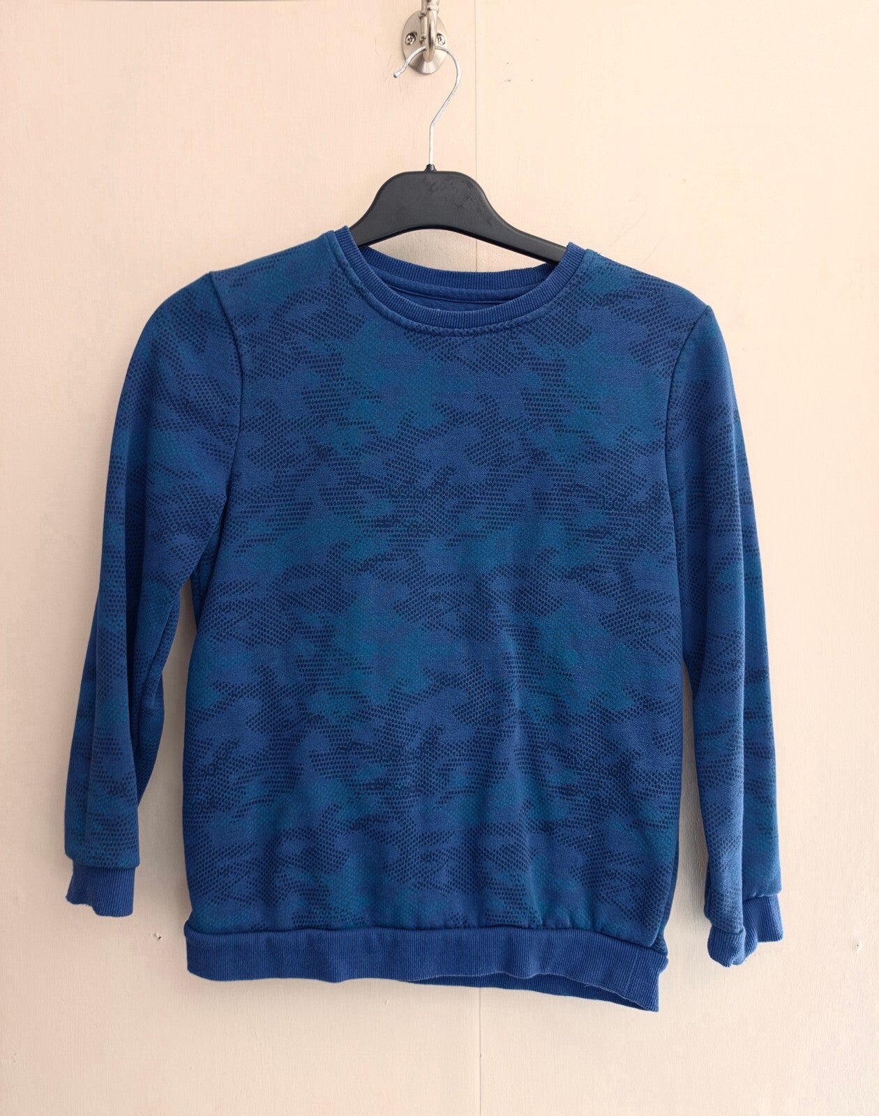 Primark Boys Blue Camouflage Sweatshirt Jumper Age 10-11 Years