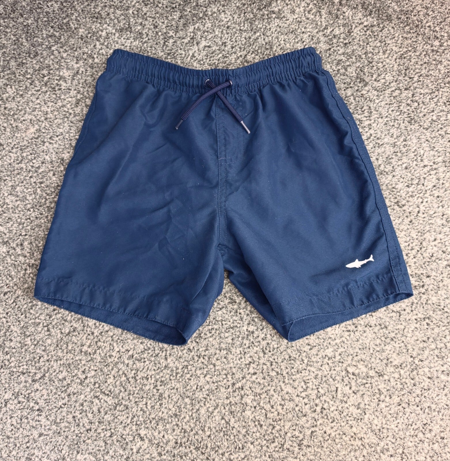 Primark Boys Navy Shark Swimming Trunks Age 6-7 Years