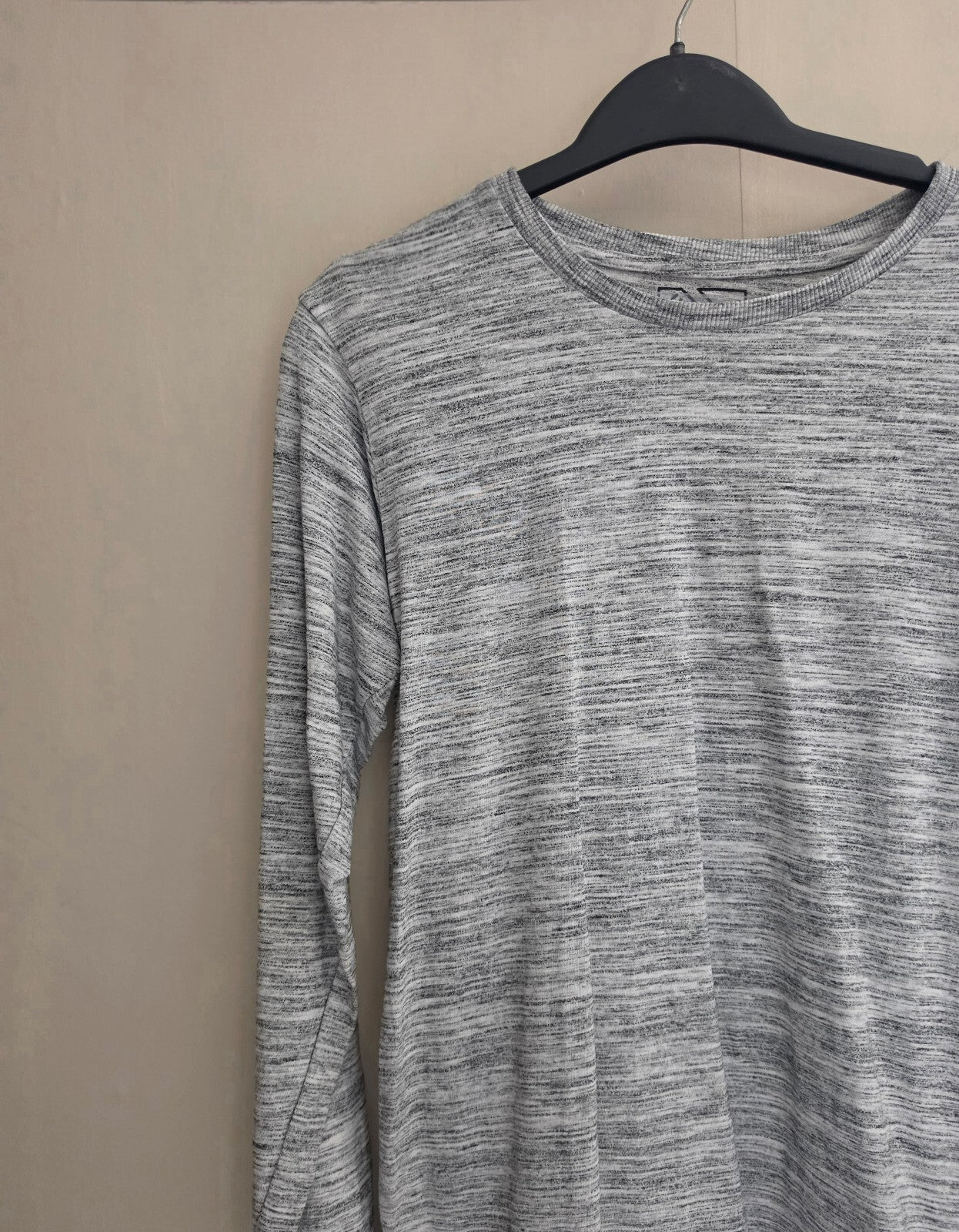 Matalan Boys Grey Space-Dye Long Sleeve Cotton Blend Top Age 13 Years