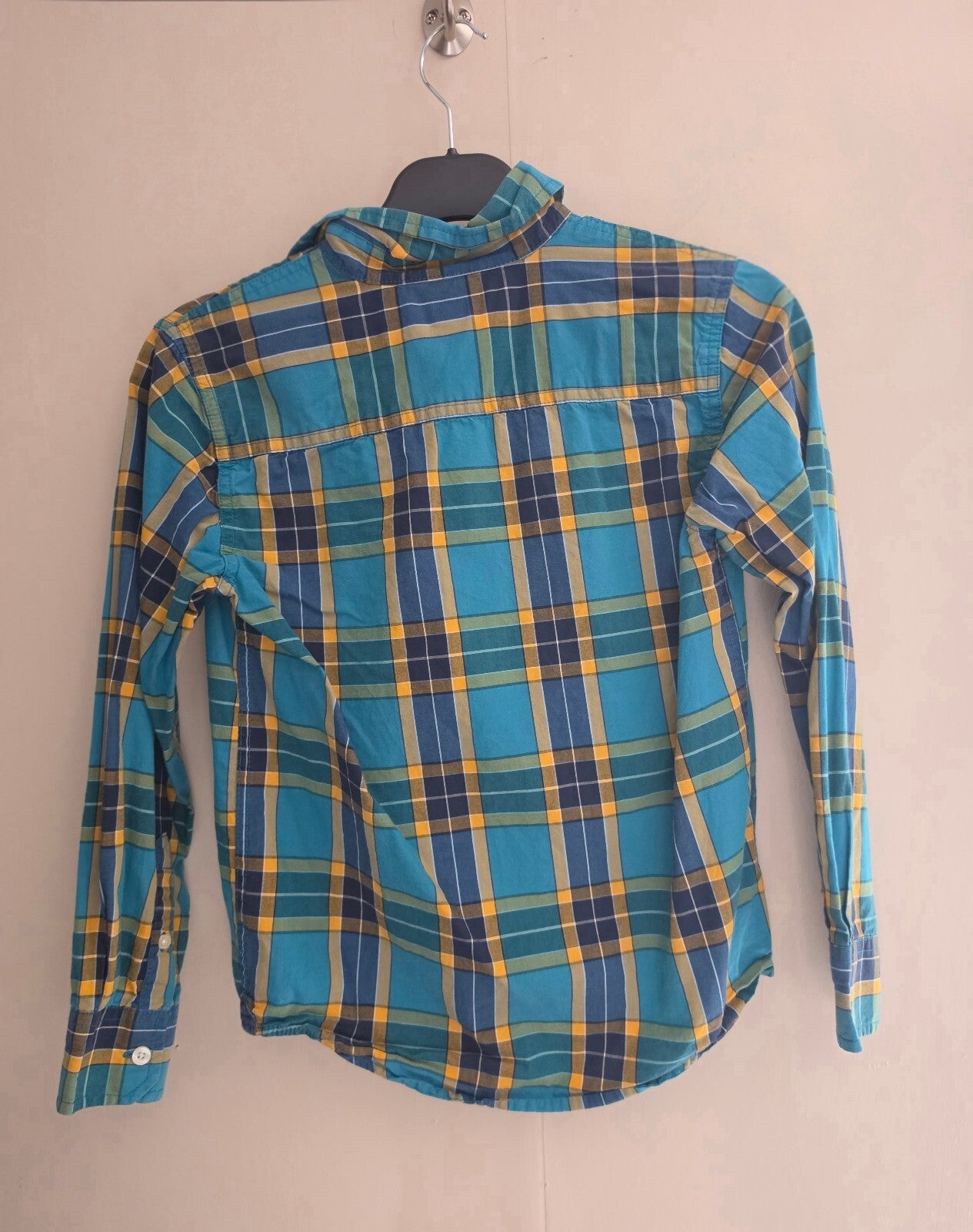 Gap Kids Smart Casual Checked Long Sleeve Cotton Shirt Age 8-9 Years