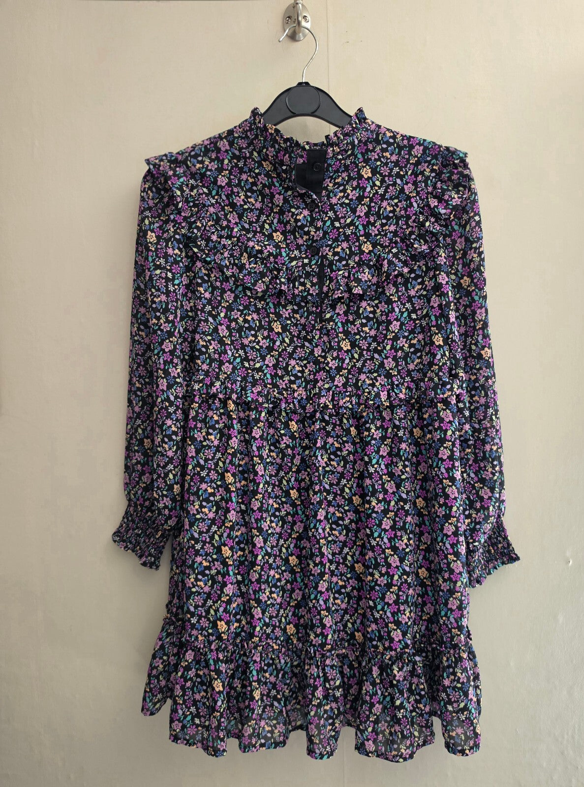 Black Floral Dress Age 10-11 years Girls Smart Causal M&S