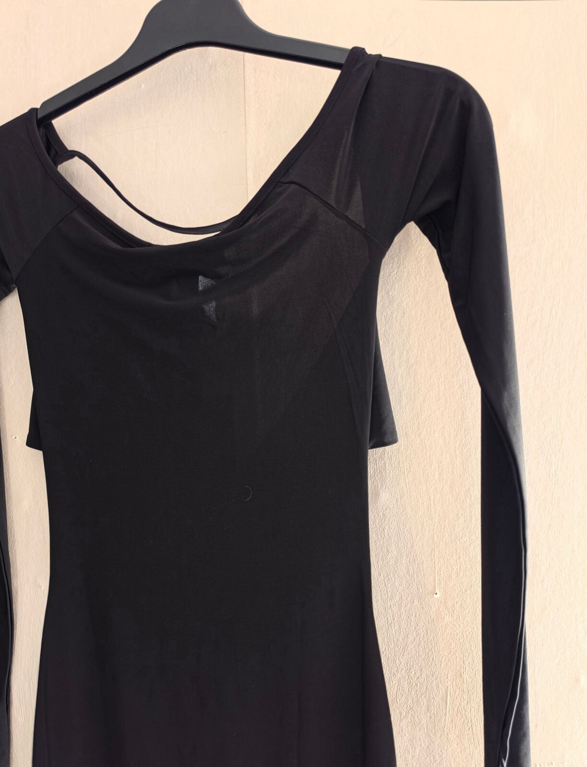 EGO Black Cut-Out Tie Front Long Sleeved Bodycon Mini Dress Size 6 NWT