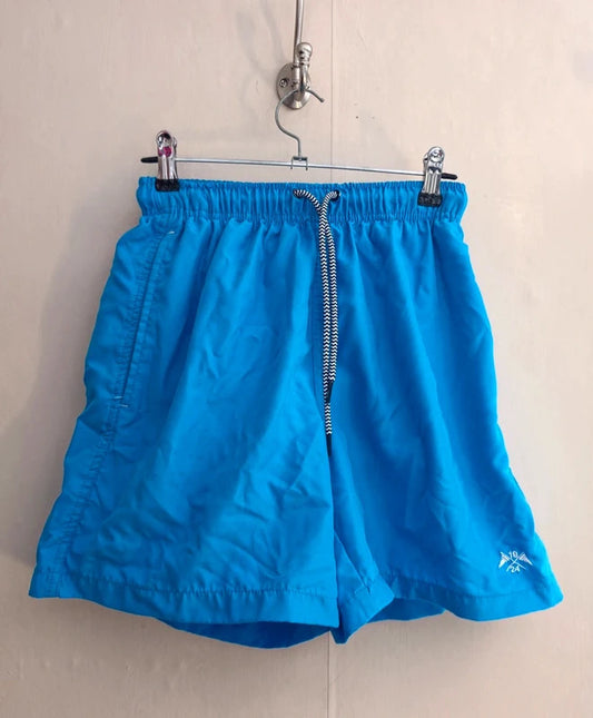 F&F Boys Blue Elasticated Drawstring Swim Shorts / Trunks Size Small (12+ Yrs)