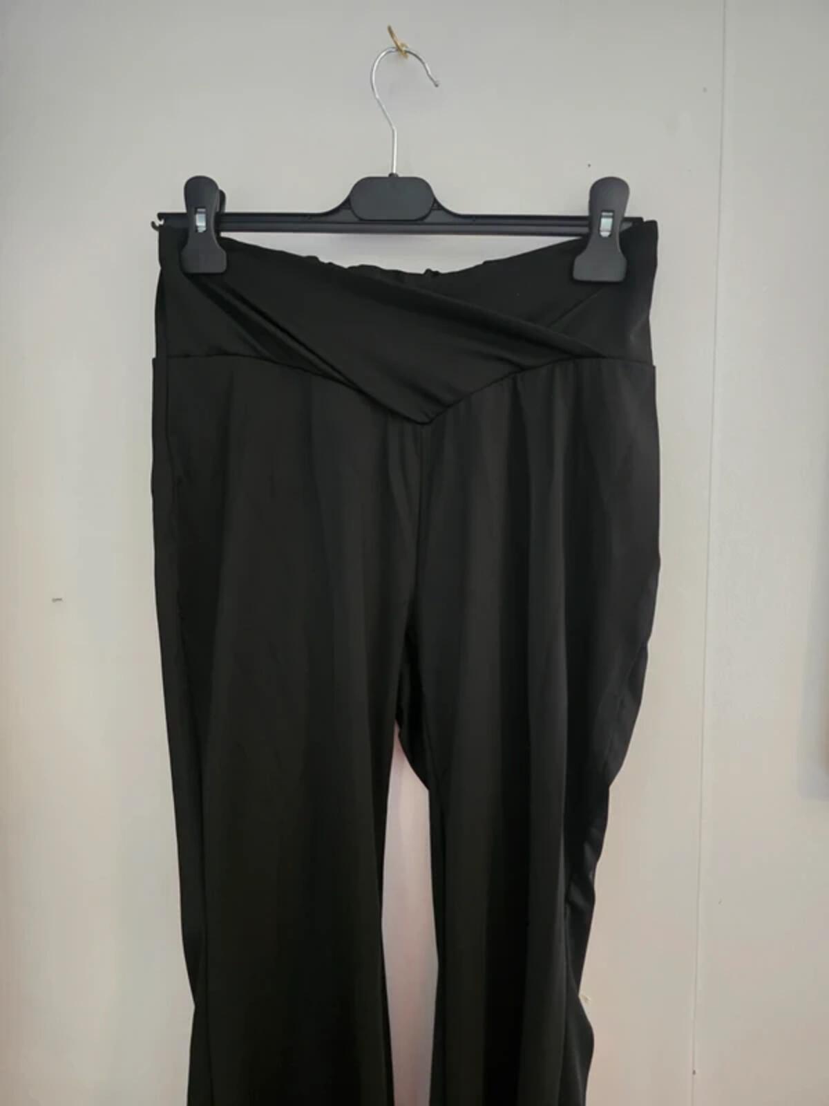 Shein Ladies Black Bodycon Flared Trousers Size L Size 10-12