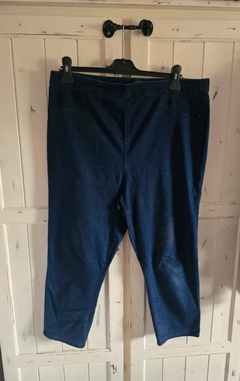 Matalan Men's Dark Navy Blue High-Waisted Cropped Jeggings Size 16