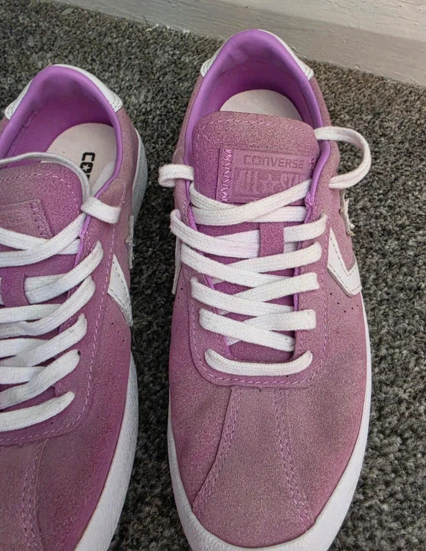 Converse Lilac Low Top Lace Up Canvas Trainers Sneakers Size 4