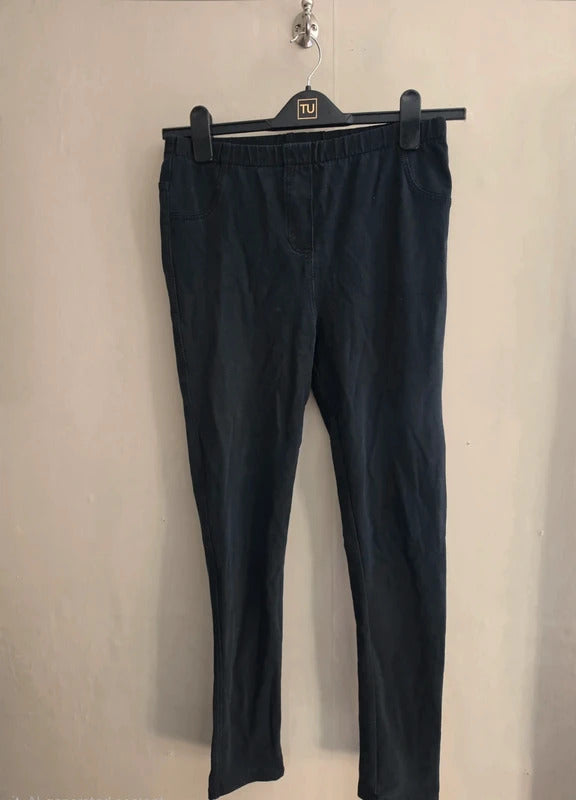 Next Black High-Waisted Skinny Leg Jeggings Size 12