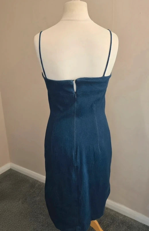 Vintage Brooks Brothers Denim A-Line Dress  Size 8