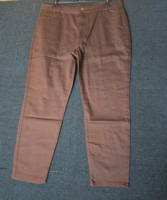 Brown skinny  high waisted jeans size 4XL 22-24