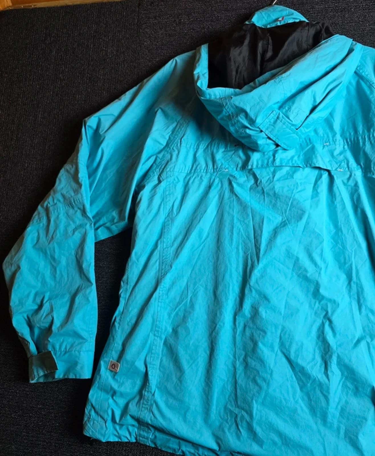 GI Outdoor Waterproof Jacket Light Blue Size 18 Detachable Hood