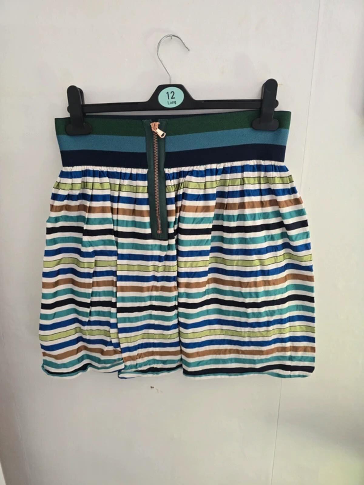 Isley Multicoloured Striped Mini Skirt  Small  Size 8-10