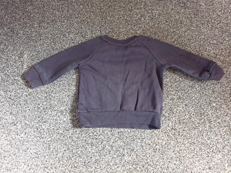 Primark Baby Girls Black Pink Glitter "Bright Star" Sweatshirt Jumper 3-6 Months