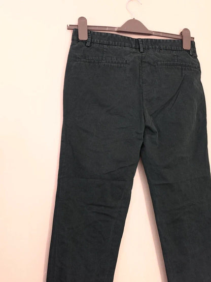 Spoke Men's Bottle Green Slim Fit Chino Trousers – W30 L28