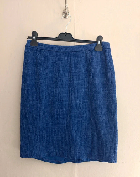 Seasalt Cornwall Bunker Skirt – Blue – UK Size 10 – 100% Cotton