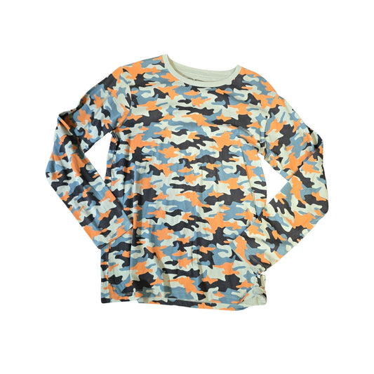 Matalan Boys Camo Long Sleeve T-Shirt Green/Orange Age 13 Boys