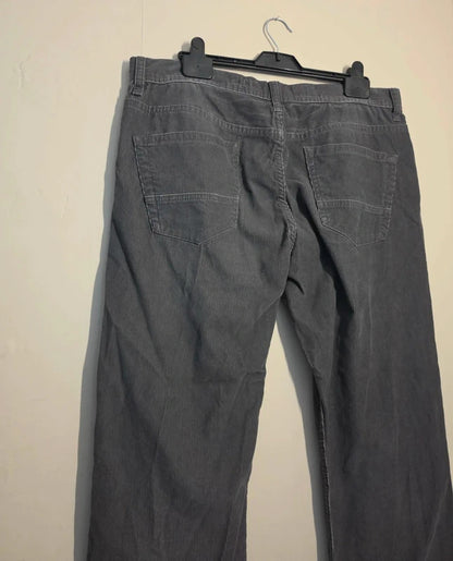 White Stuff Men's Grey Corduroy Straight Leg Trousers – W36 Short