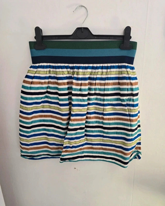 Isley Multicoloured Striped Mini Skirt Small Size 8 -10