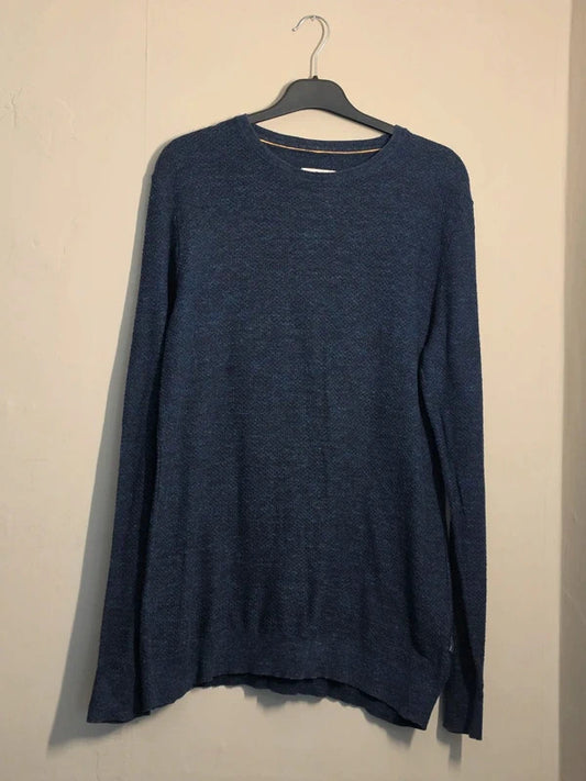 FatFace Mens Navy Blue Long Sleeve Cotton Jumper Relaxed Fit Size Medium