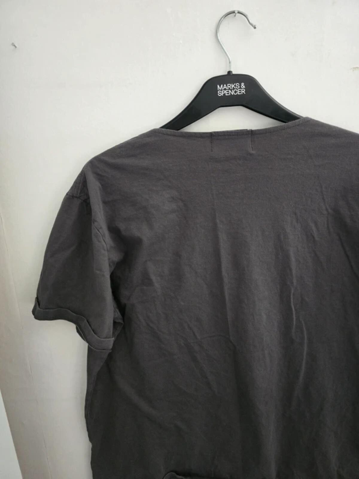 Graf Mens Grey V Neck Cotton Logo T-Shirt Relaxed Fit XL