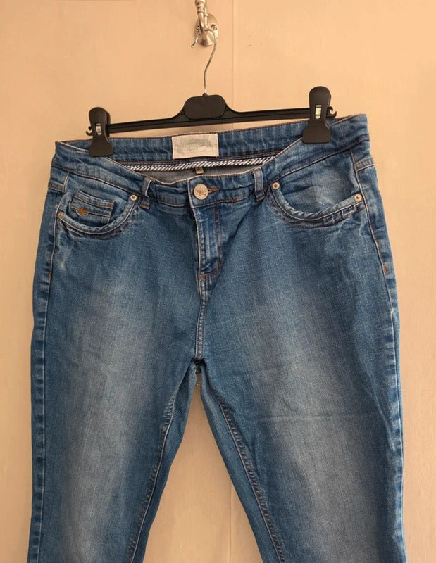 Mantaray Blue Denim Slim Leg Jeans Size 16L