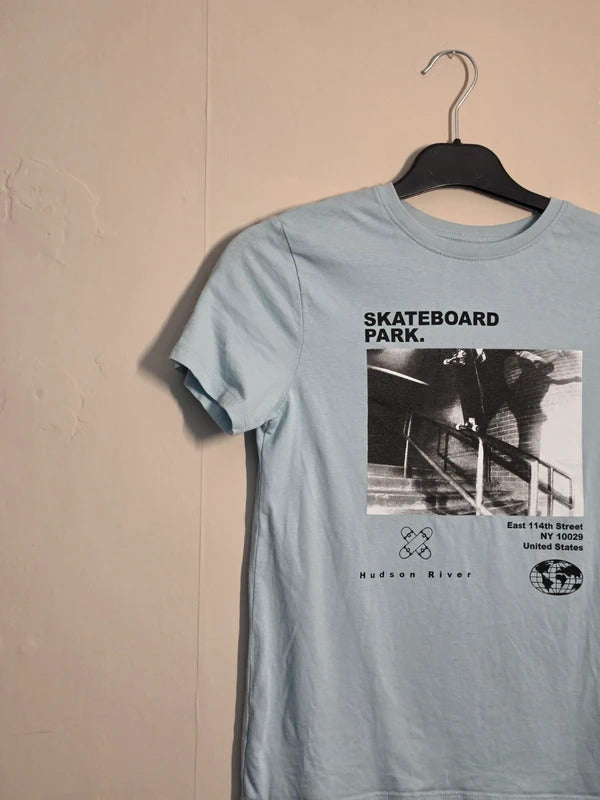Primark Boys Mint Green Skateboard Graphic T-Shirt Age 8-9 Years