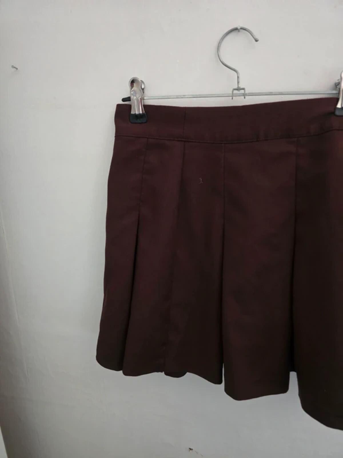 H&M Brown Pleated Flared Mini Skirt Size Eur 34 Size 6-8