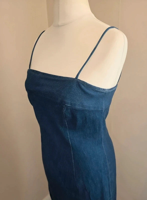 Vintage Brooks Brothers Denim A-Line Dress  Size 8