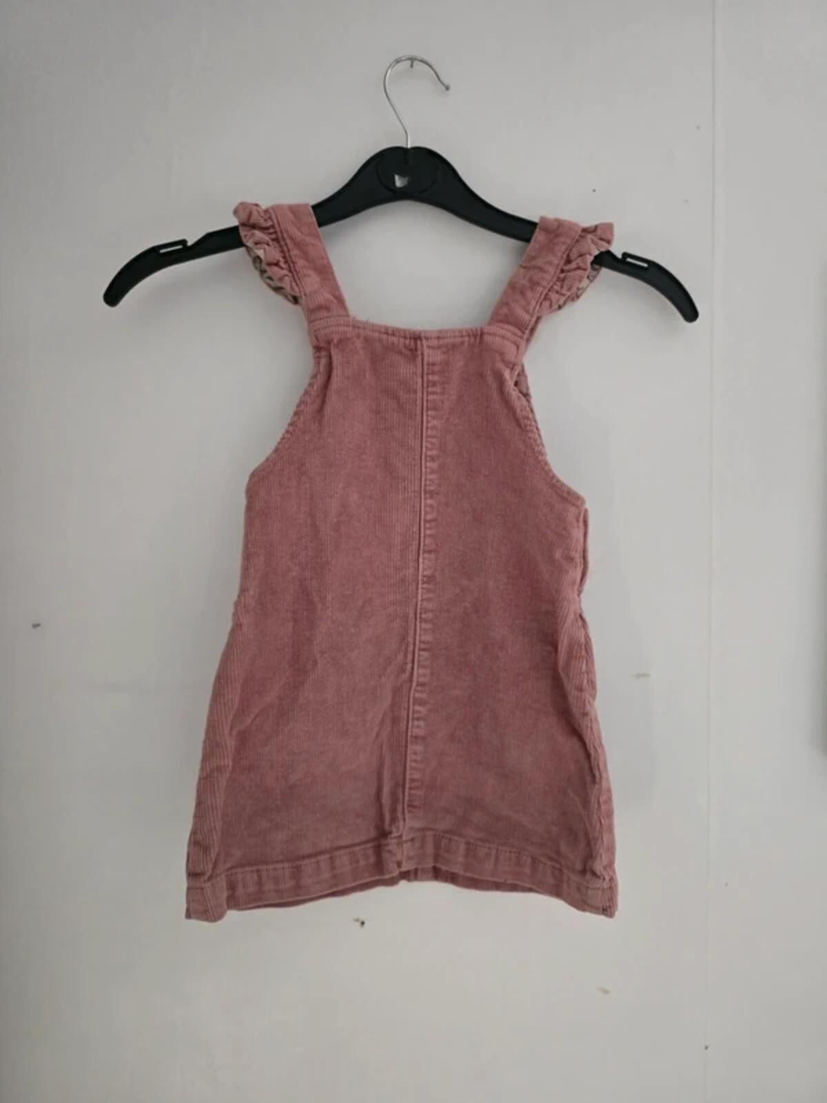 George Baby Girls Pink Corduroy Pinafore Dress 18-24 Months