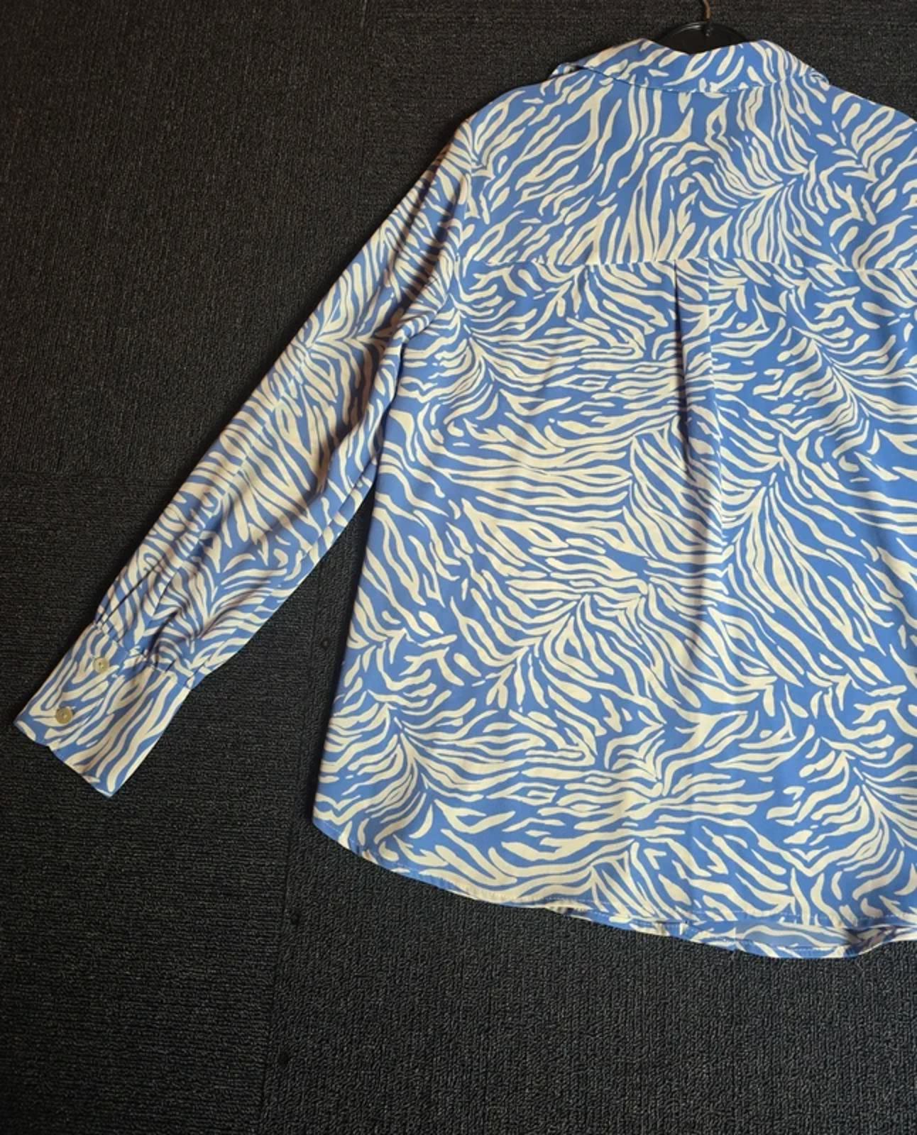 Blue & White Shirt Size 10 Relaxed Marks & Spencer