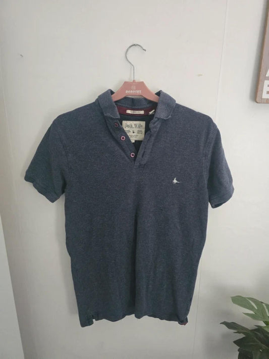 Jack Wills Mens Royal Blue Classic Fit Polo Shirt Size XS