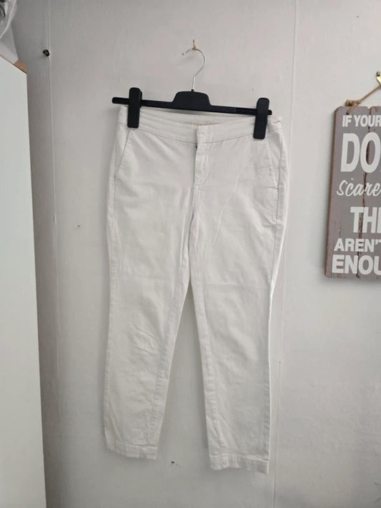 White Stuff White Cropped Trousers - Size 8