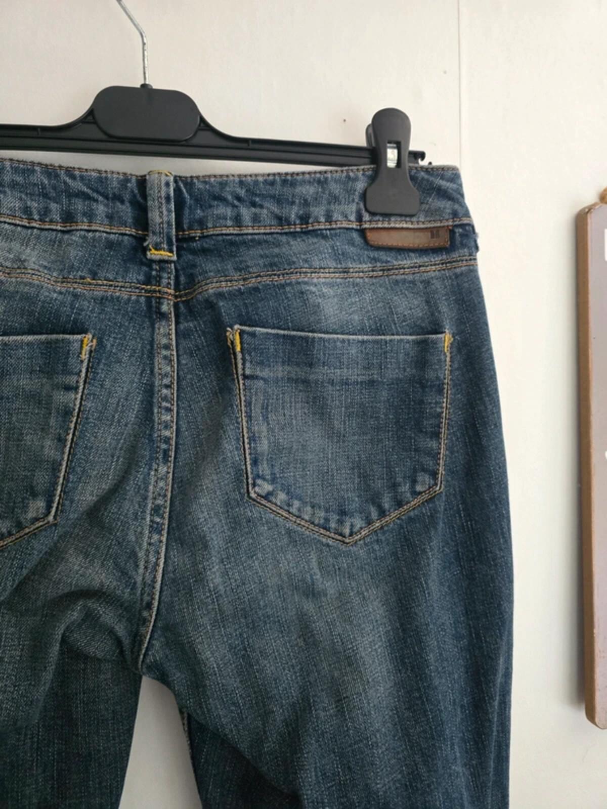 Topshop Moto 'Baxter' Y2K Blue Fade Slim Jeans -W30 L30 Size 12