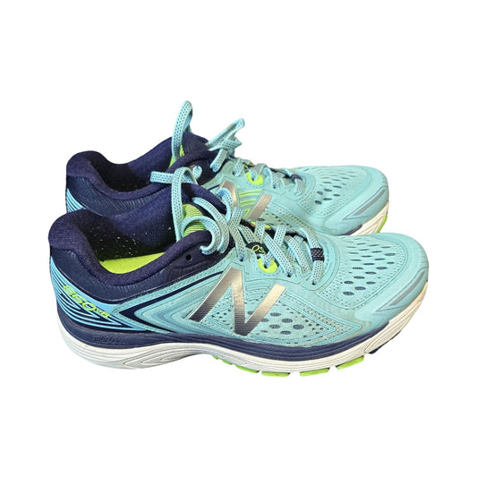 New Balance Light Blue & Navy Running Trainers  Ladies Size 5  Mesh Design