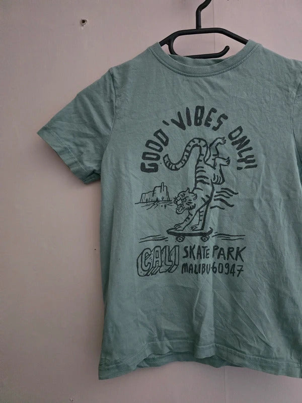 George Boys Classic Green Short Sleeved Cotton T-Shirt Age 8-9 Years