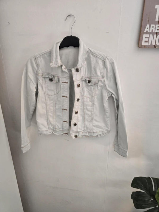 George Girls' White Denim Jacket Age 9-10 Years