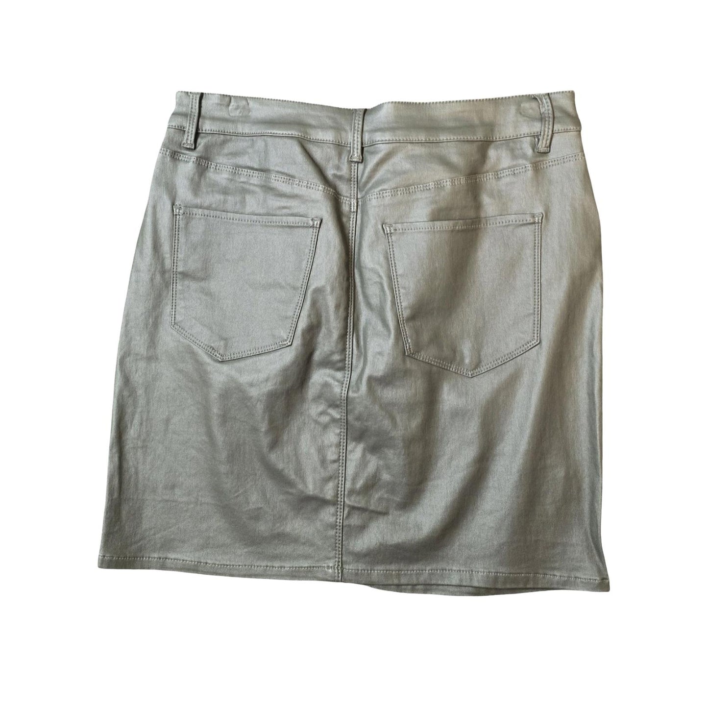 Khaki Green Coated Skirt Size 14 Casual Next