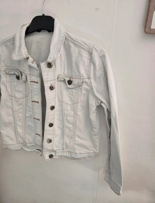 George Girls' White Denim Jacket Age 9-10 Years