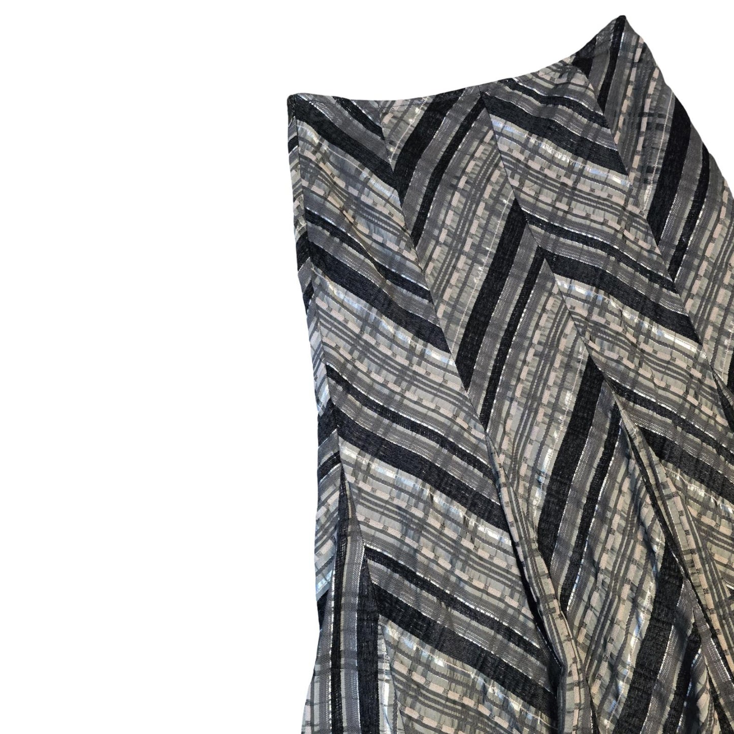 Marks & Spencer Flared Midi Skirt Grey Mix Size 12 Lined Smart Casual