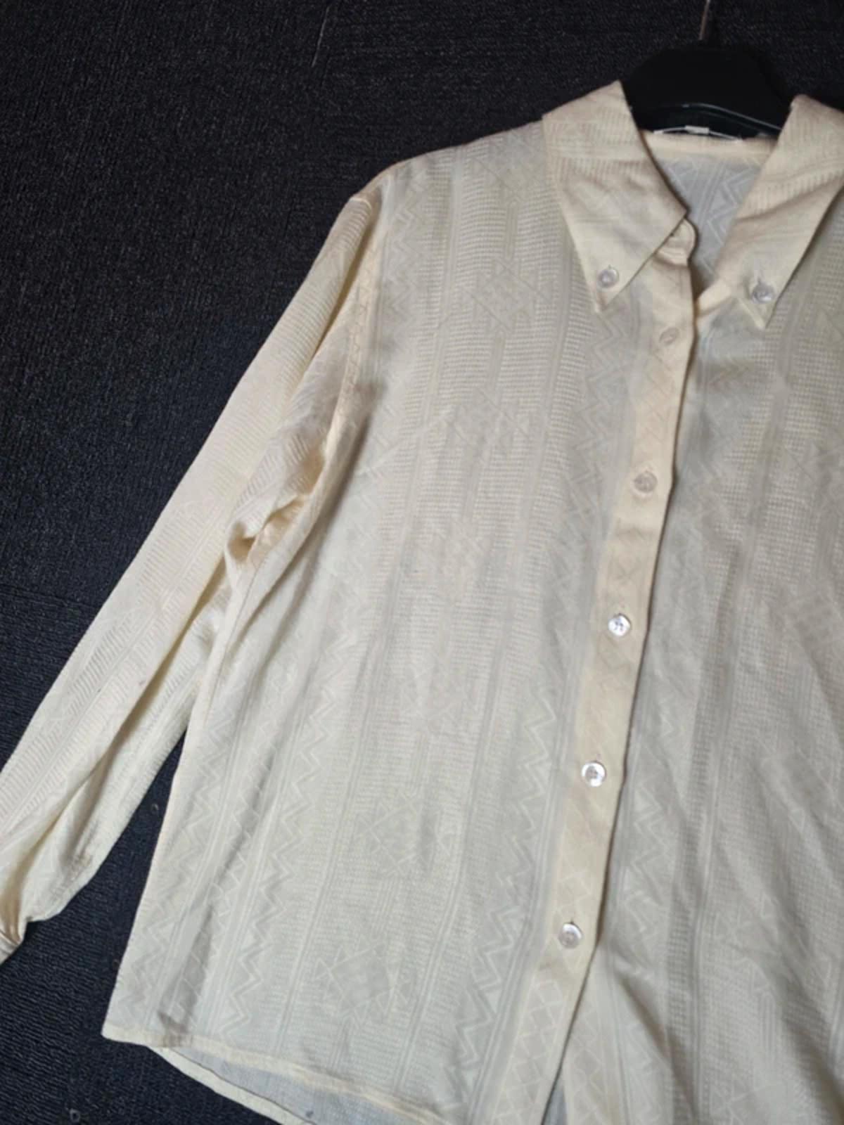 Planet cream patterned oversized shirt size 8