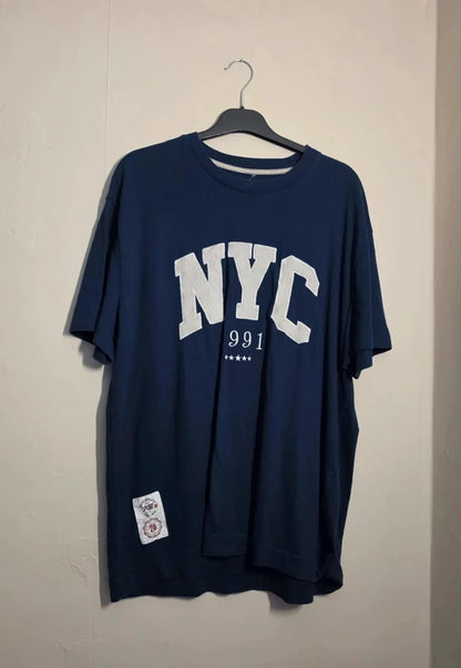 Primark Men's Navy Blue Cotton Crew Neck T-Shirt Size L