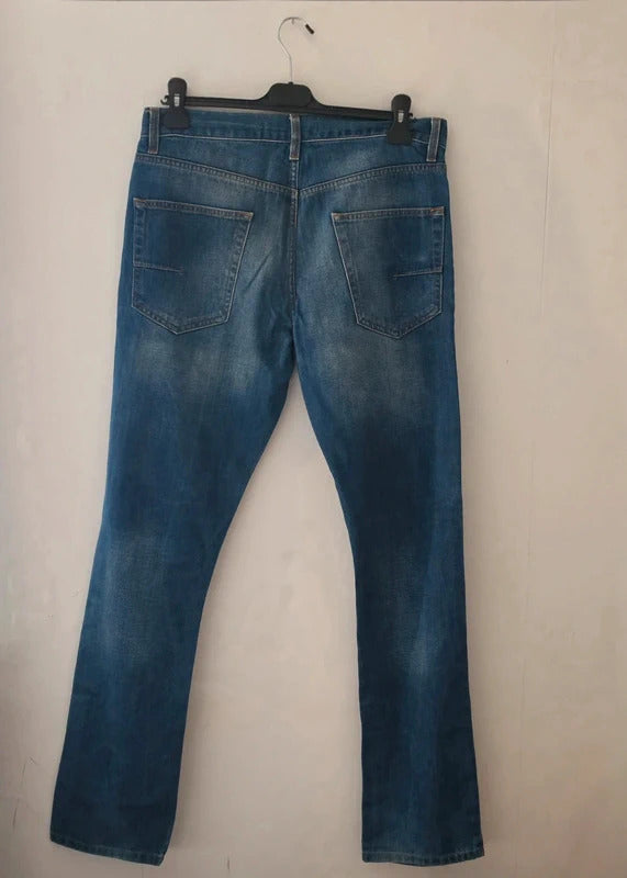 Topman Vintage Slim Blue Denim Jeans W32 Regular Straight Slim Leg 100% Cotton