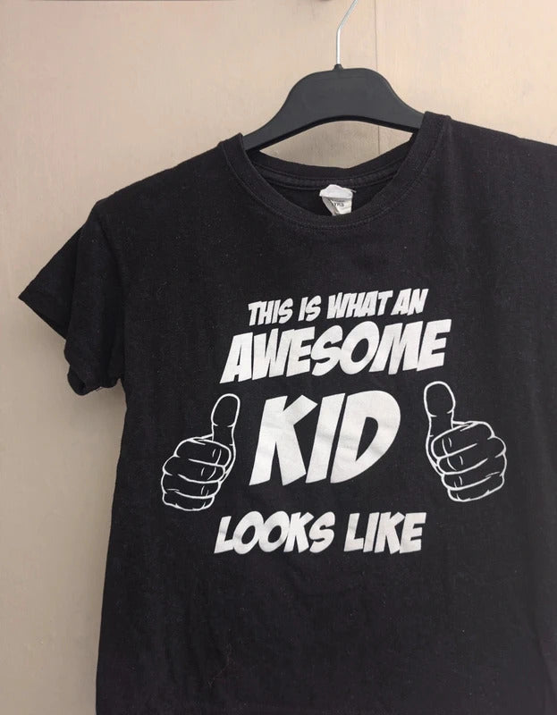 Stars & Stripes Boys Black Short Sleeve Graphic T-Shirt Age 7-8 Years