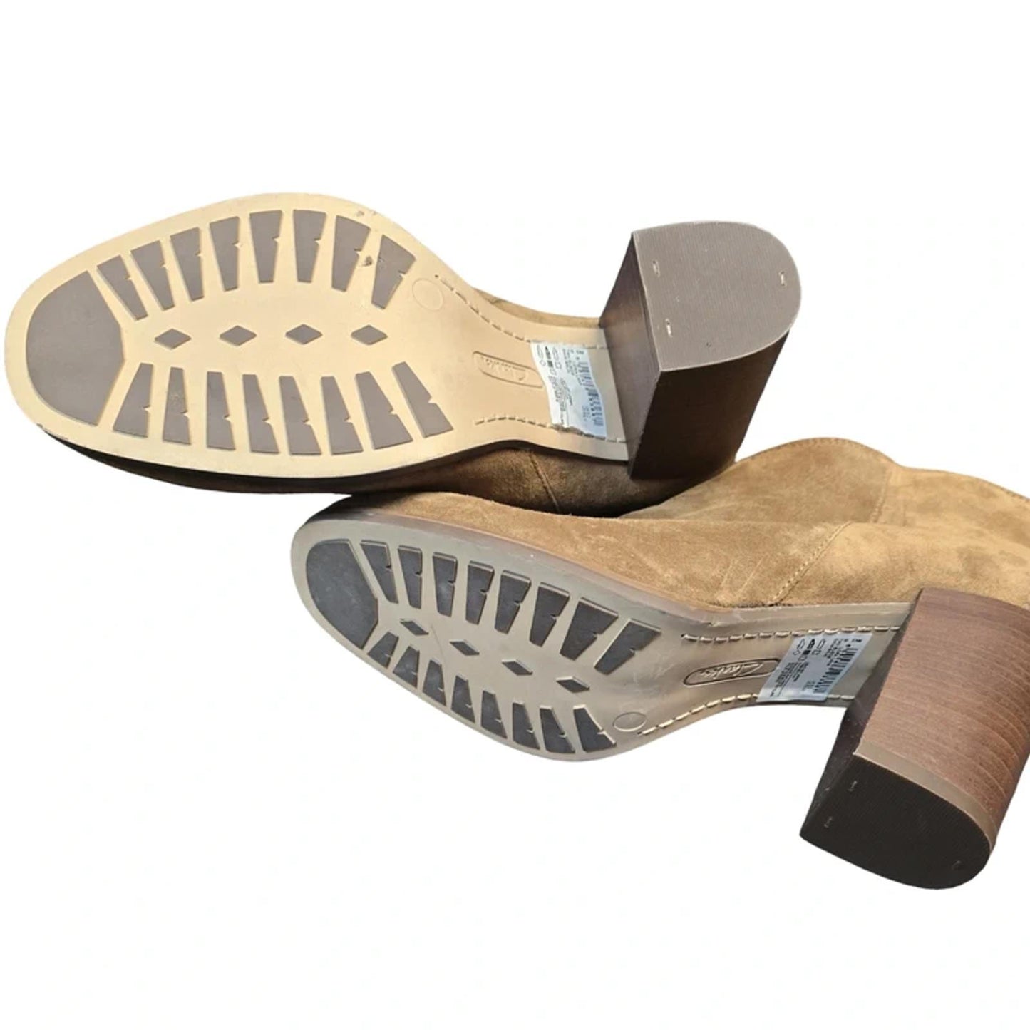 Clarks Narrative Ankle Boots Light Brown Size 8 Block Heel New