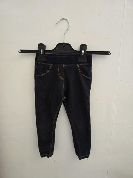 Nutmeg Girls Blue Denim Look Jeggings Age 18-24 Months