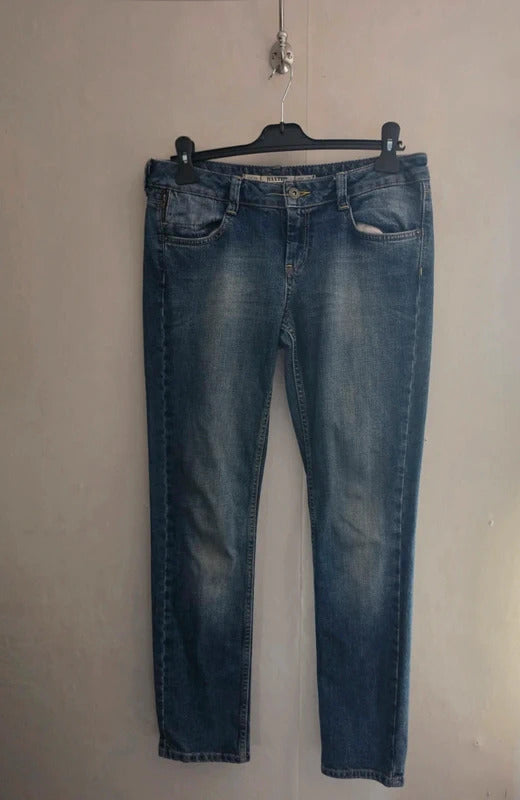 Topshop MOTO Baxter Slim Leg Jeans – UK 12  W30 L30 Blue Denim Y2K Vintage Style