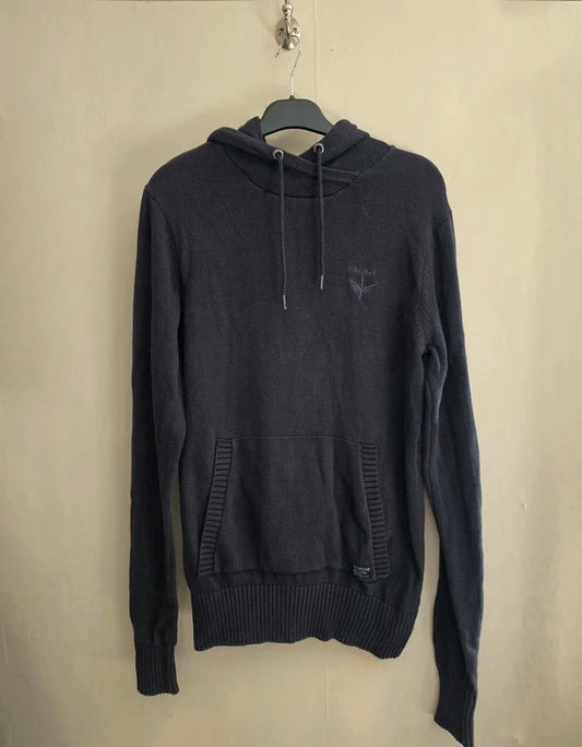 Firetrap Men's Navy Blue Long-Sleeved Knit Hoodie Size S
