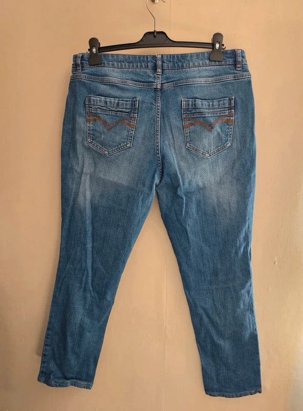 Mantaray Blue Denim Slim Leg Jeans Size 16L